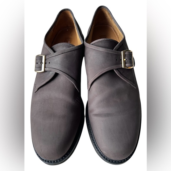 Cole Haan Men\'s Brown Leather Monk Buckle Strap 00967 Size 10.5